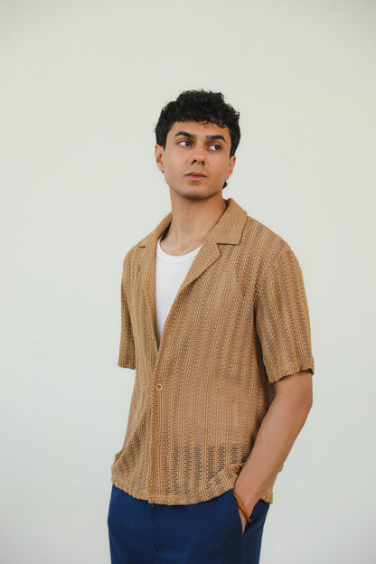 Mesh Knitted Shirt