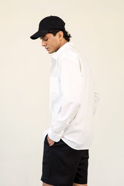 White Classic Linen Shirt