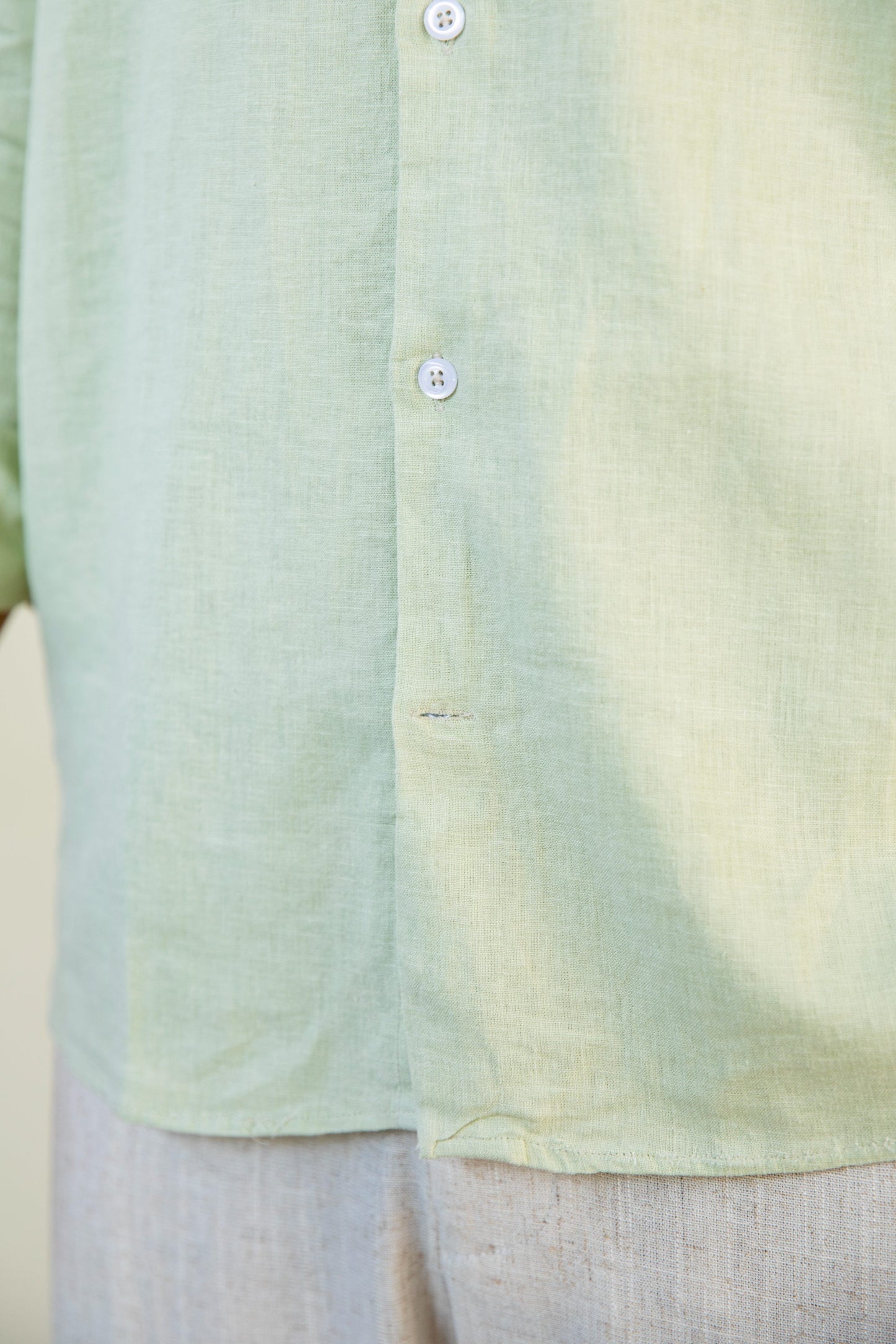 Lime Linen Blended Shirt