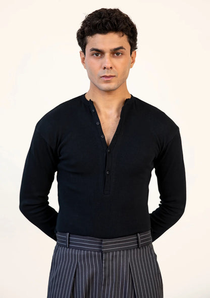 Black Rib Henley