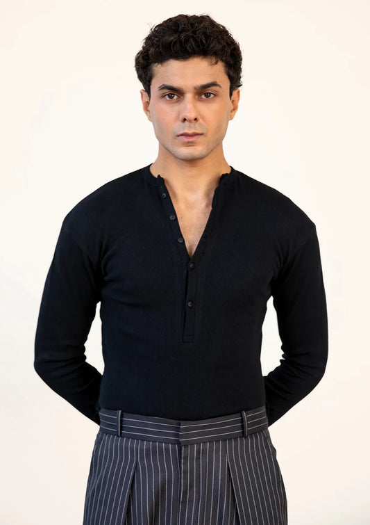 Black Rib Henley