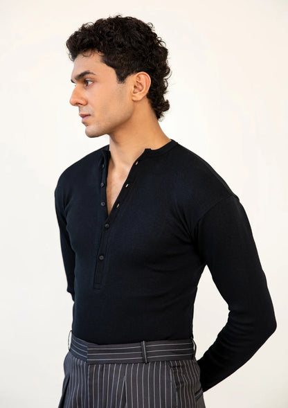 Black Rib Henley