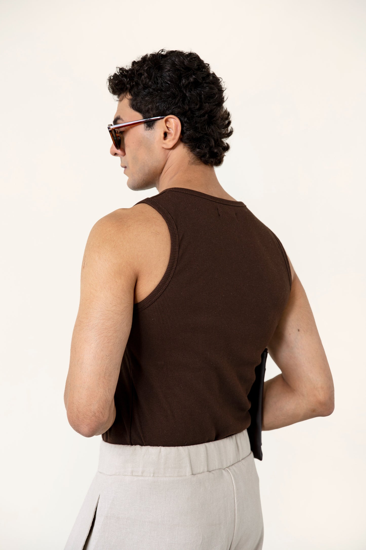 Brown Knitted Sando