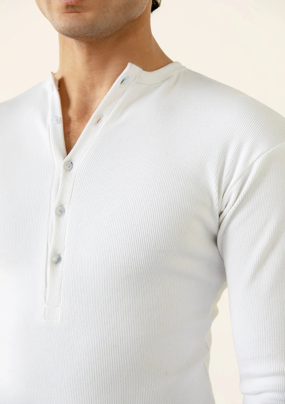 White Rib Henley