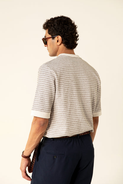 Beige Knitted Tee