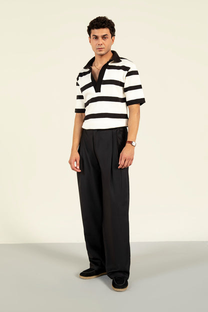 Striped Knitted Polo