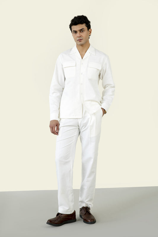 Whiite italiano Linen Coordset