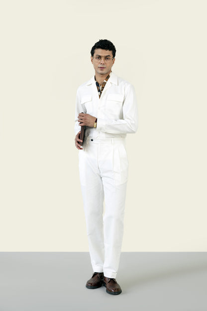 White italiano Linen Shirt