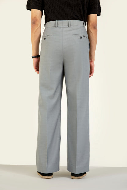 Grey UNO Pleated Pants