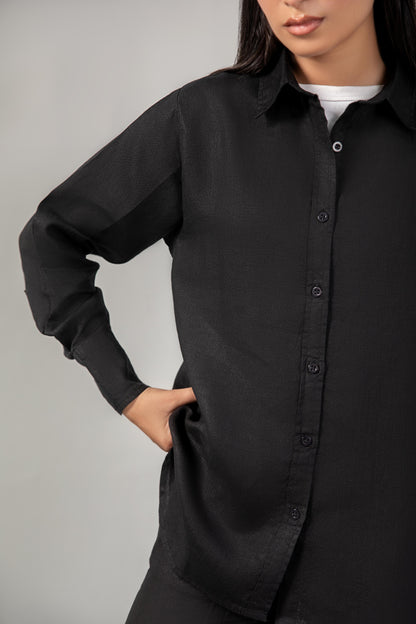 Sea Blue Relaxed Fit Linen Shirt