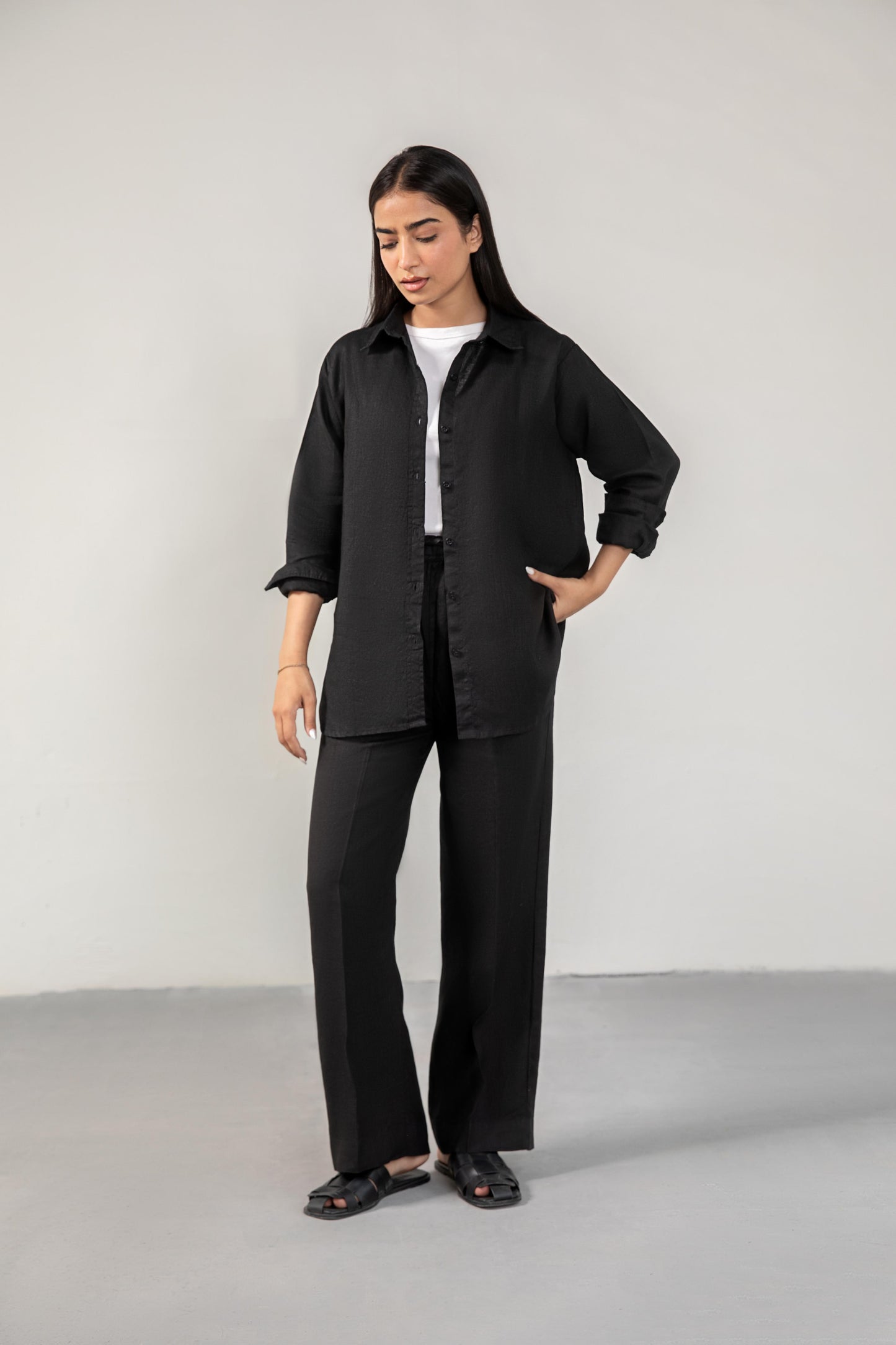 Noir Linen Co-ord Set