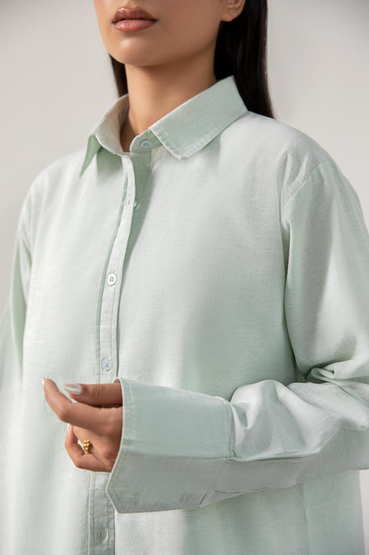 Mint To Be Relaxed Fit Linen Shirt