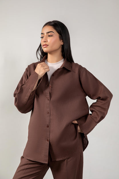 Sea Blue Relaxed Fit Linen Shirt