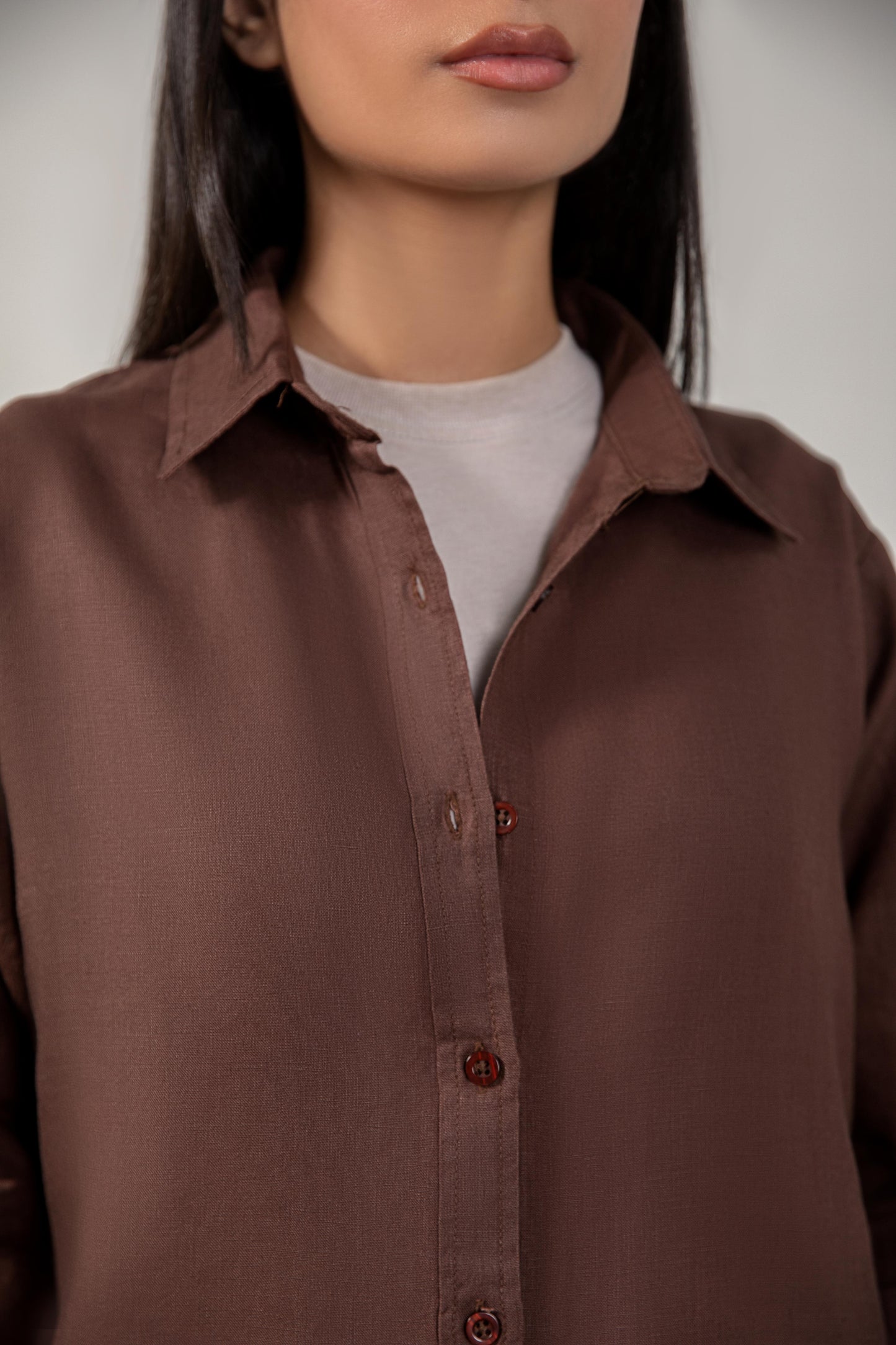 Cocoa Relaxed Fit Linen Shirt