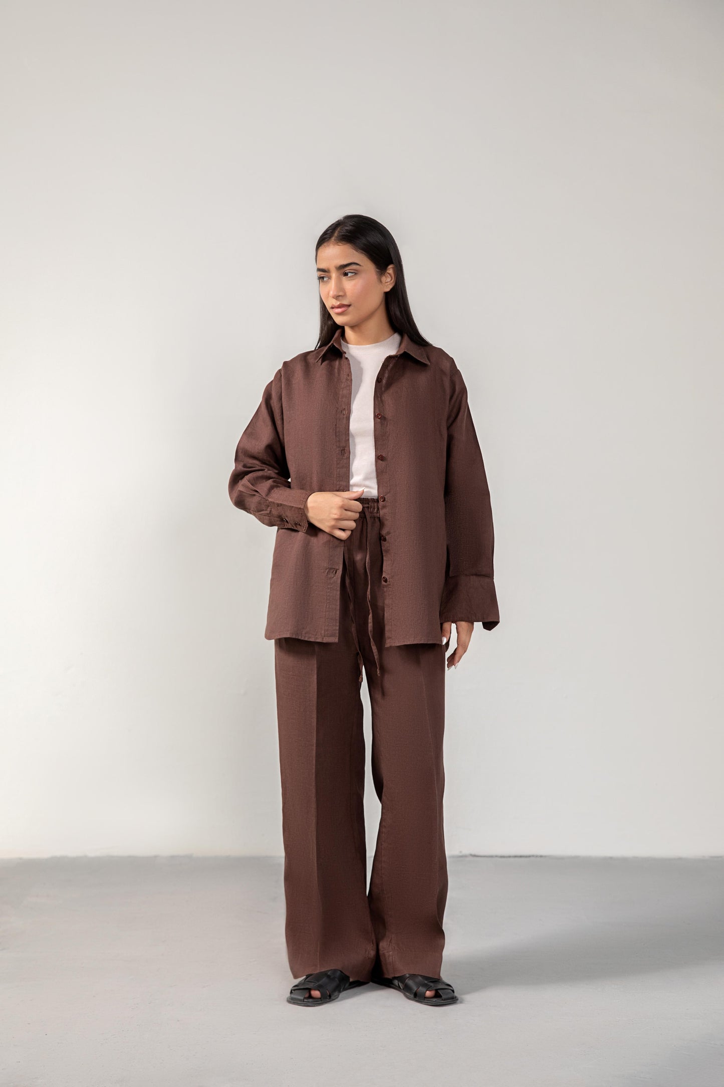 Cocoa Relaxed Fit Linen Shirt