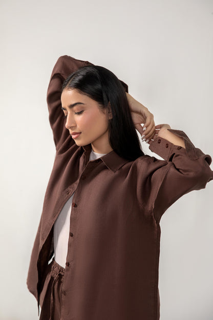 Cocoa Relaxed Fit Linen Shirt