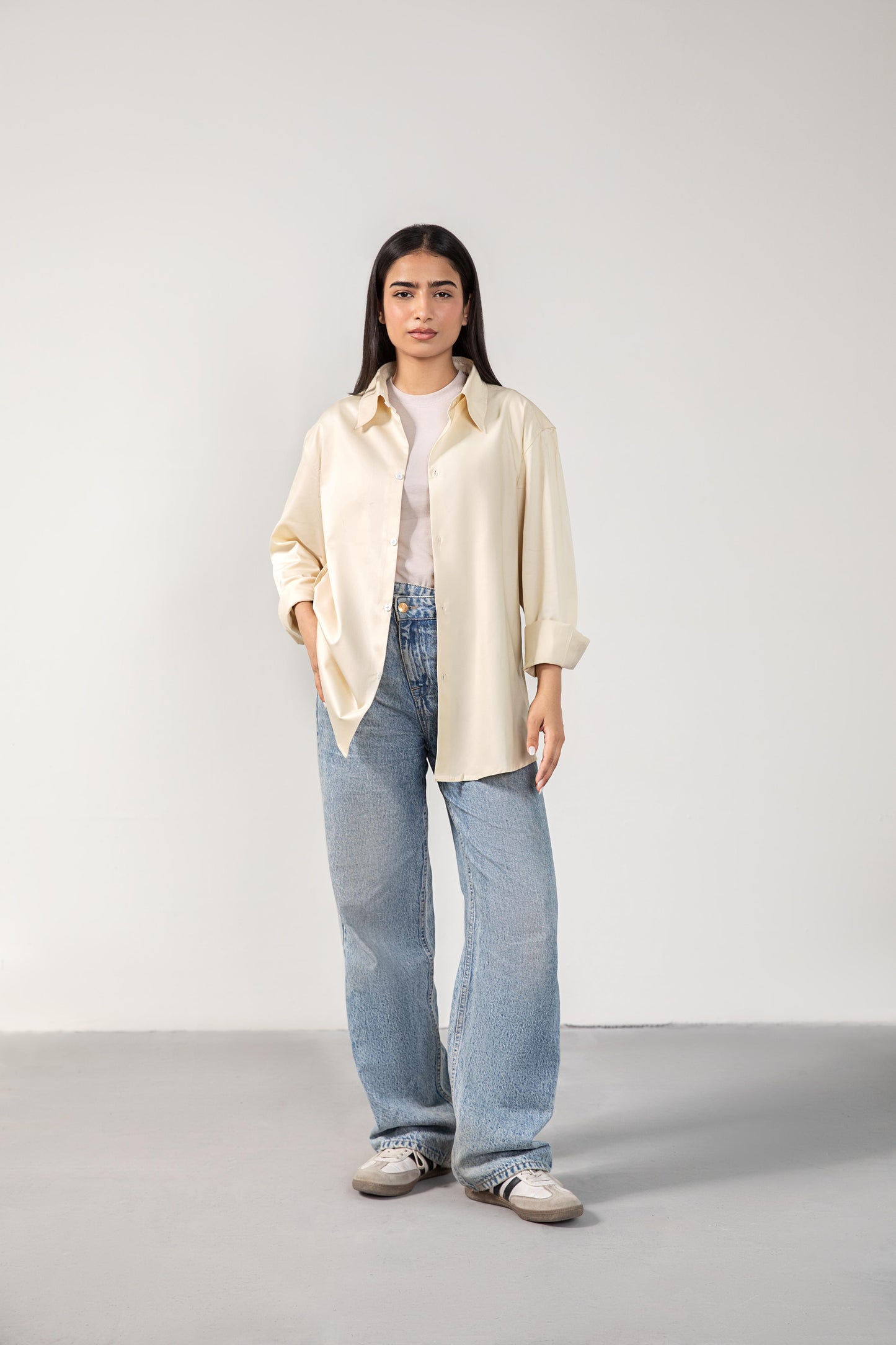 Butter Yellow button-up