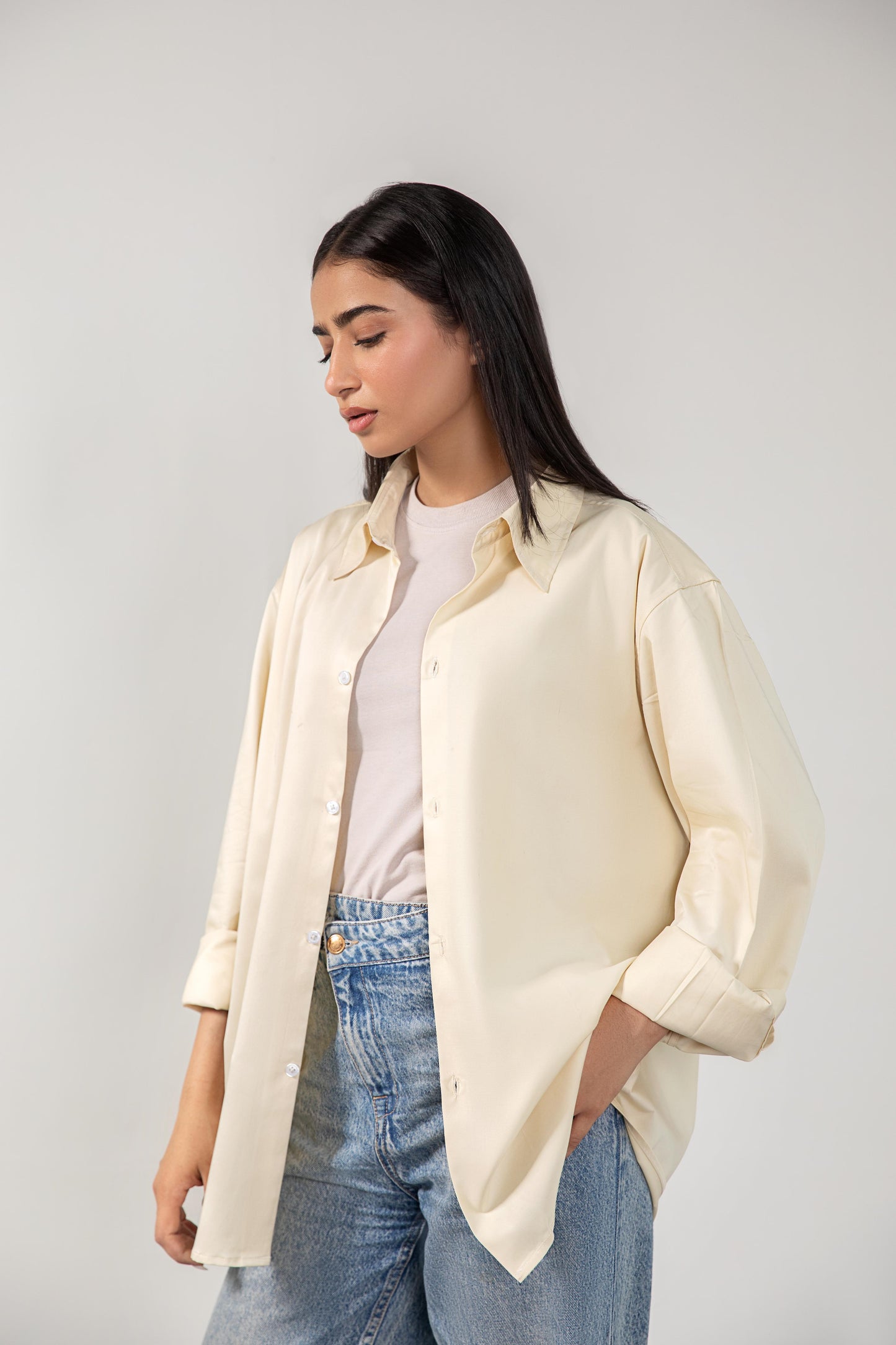 Butter Yellow button-up