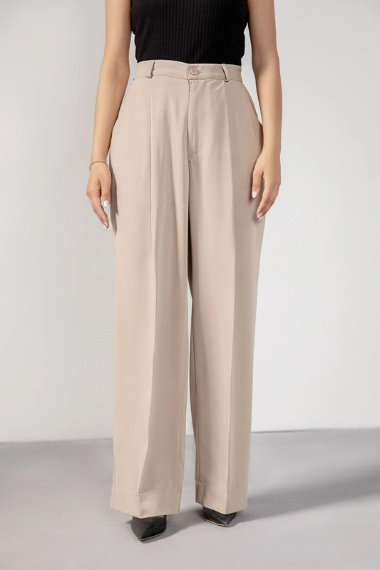 Beige Korean Blended pants