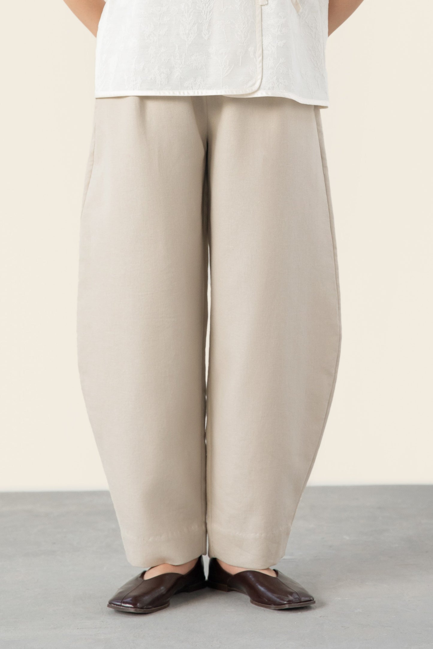 Beige Balloon Pants