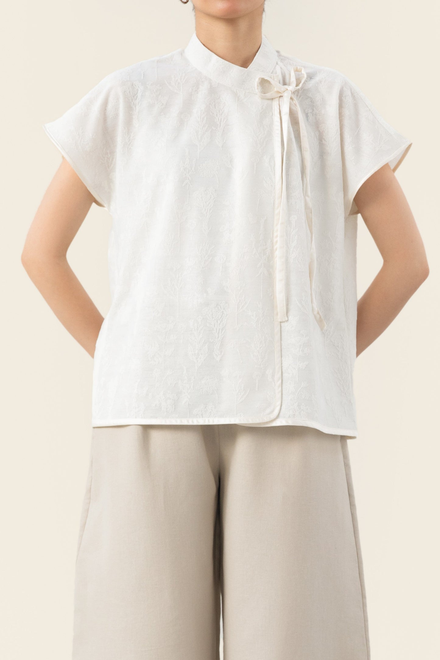 Ivory Kimono Wrap Top