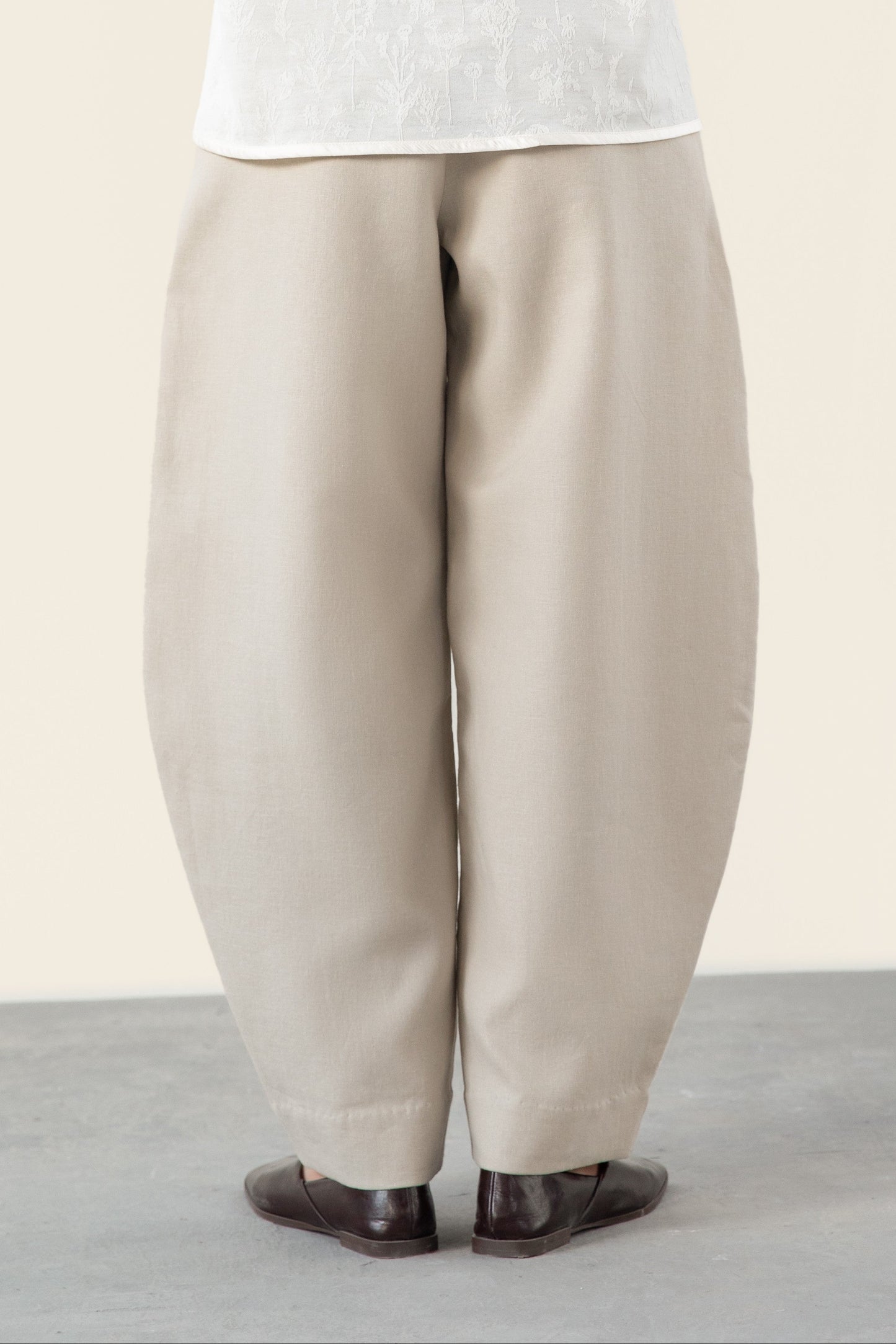 Beige Balloon Pants