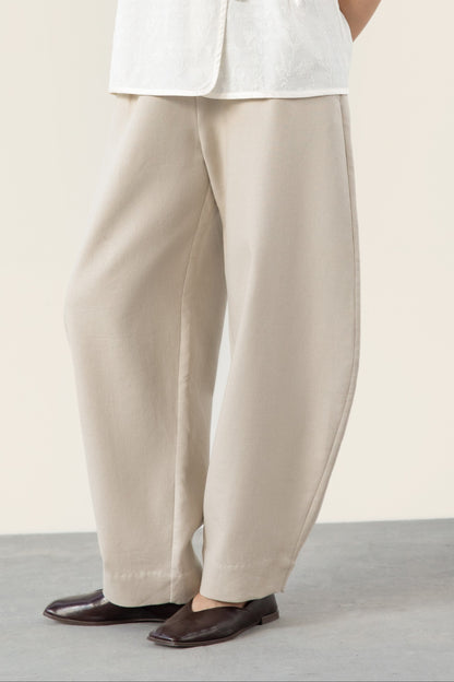 Beige Balloon Pants