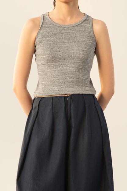 Grey Ribbed Tank