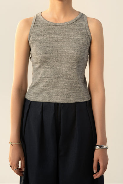 Grey Ribbed Tank