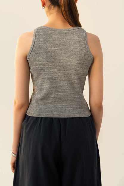Grey Ribbed Tank