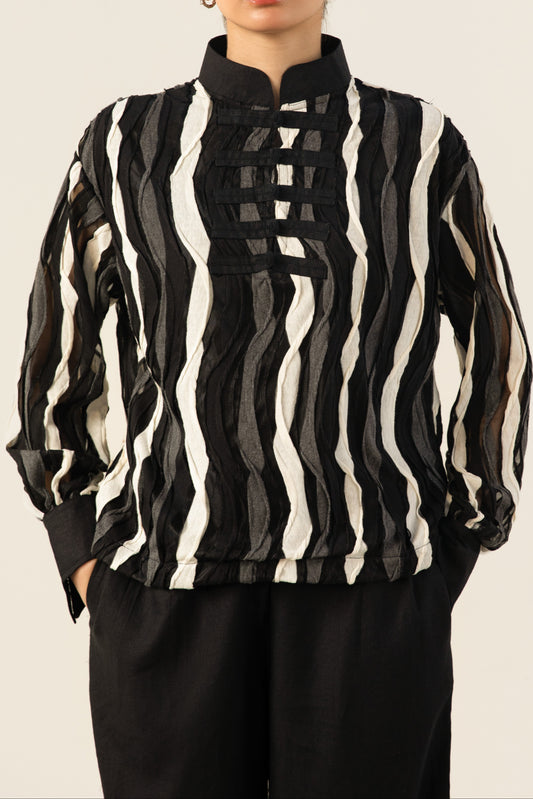 Sculpted Mandarin Top