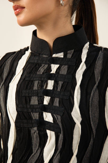 Sculpted Mandarin Top