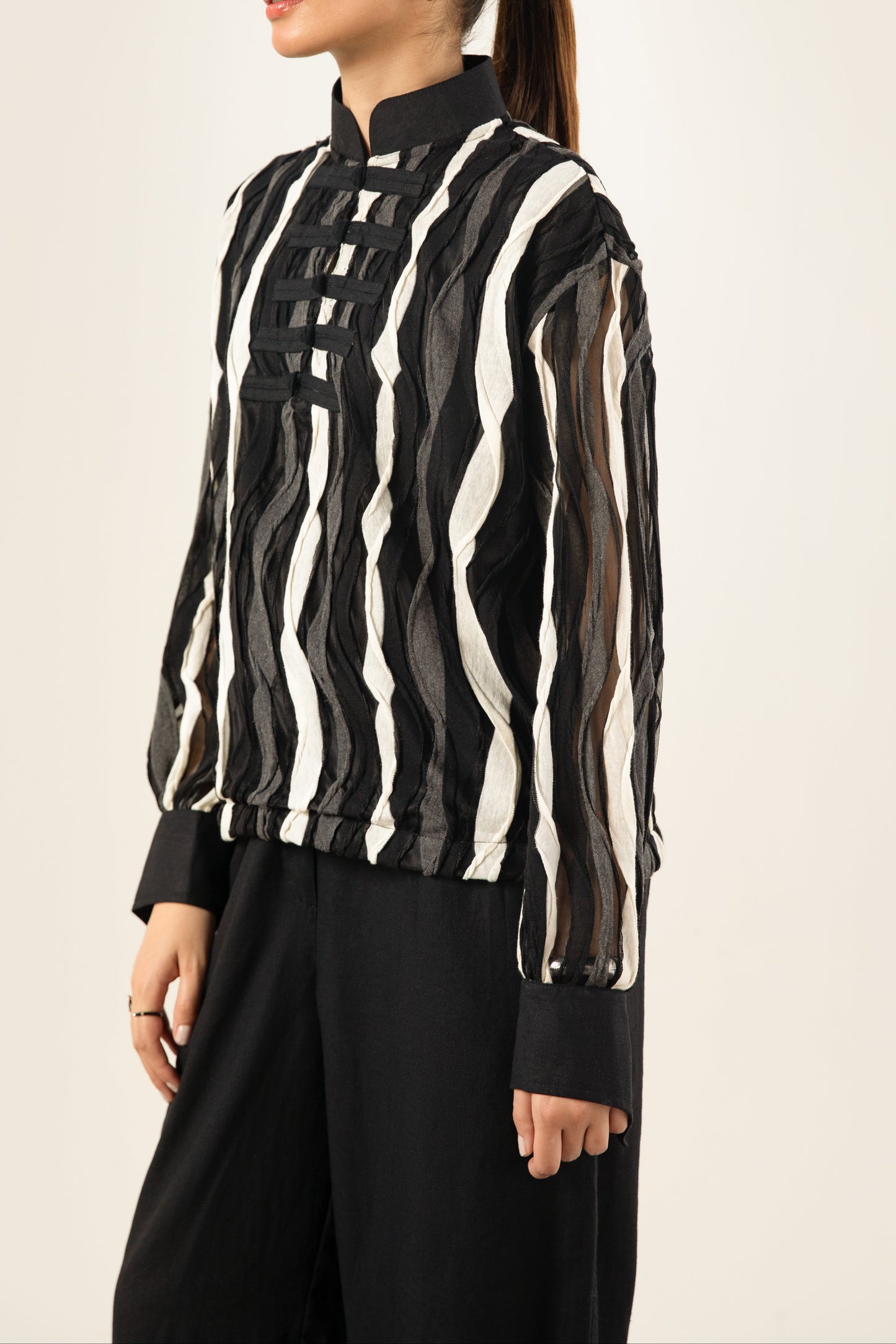 Sculpted Mandarin Top