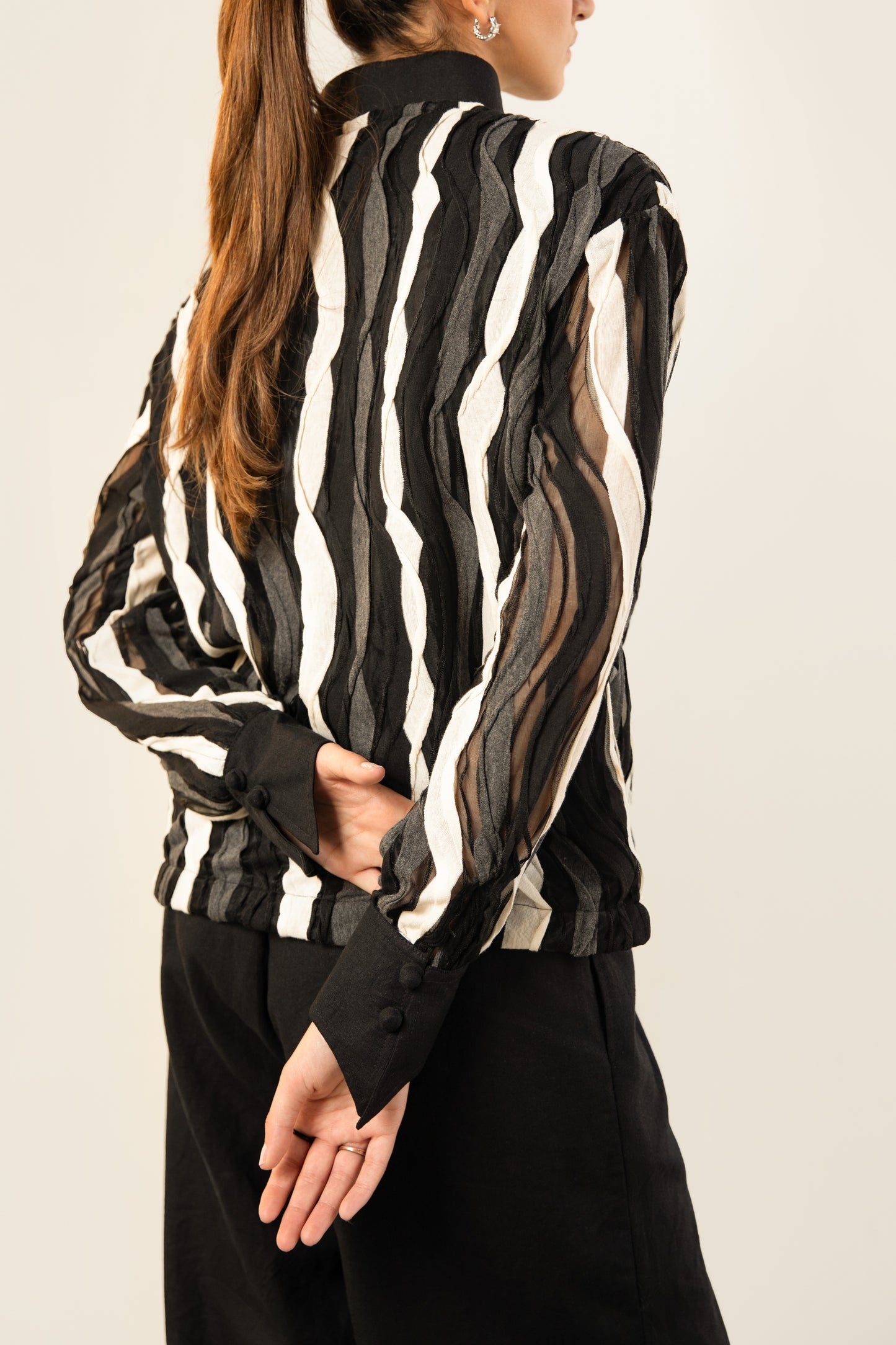 Sculpted Mandarin Top