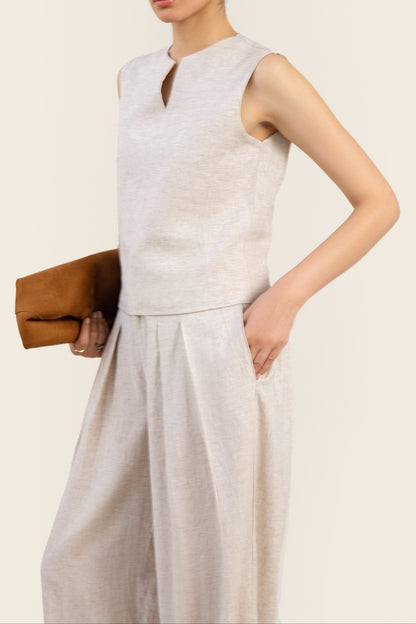 Oatmeal Japanese Linen Set