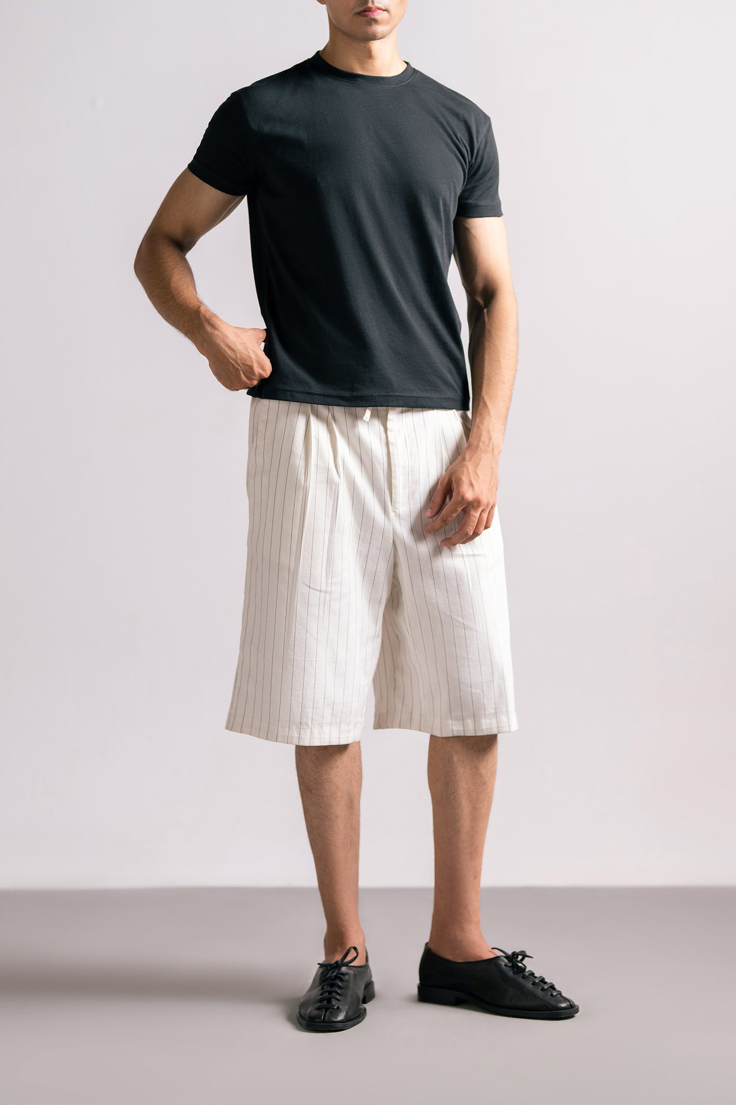 PINSTRIPE JAPANESE SHORTS