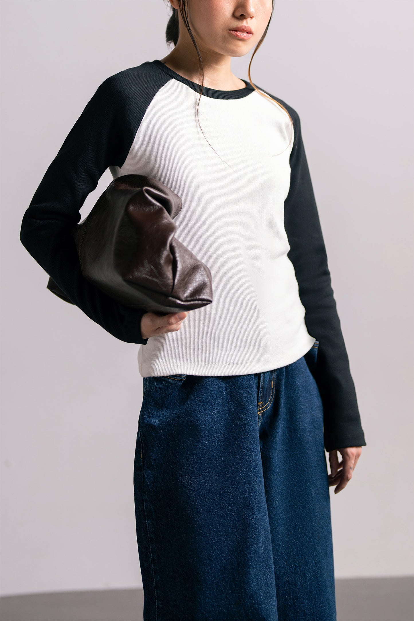 Beige Contrast Tee