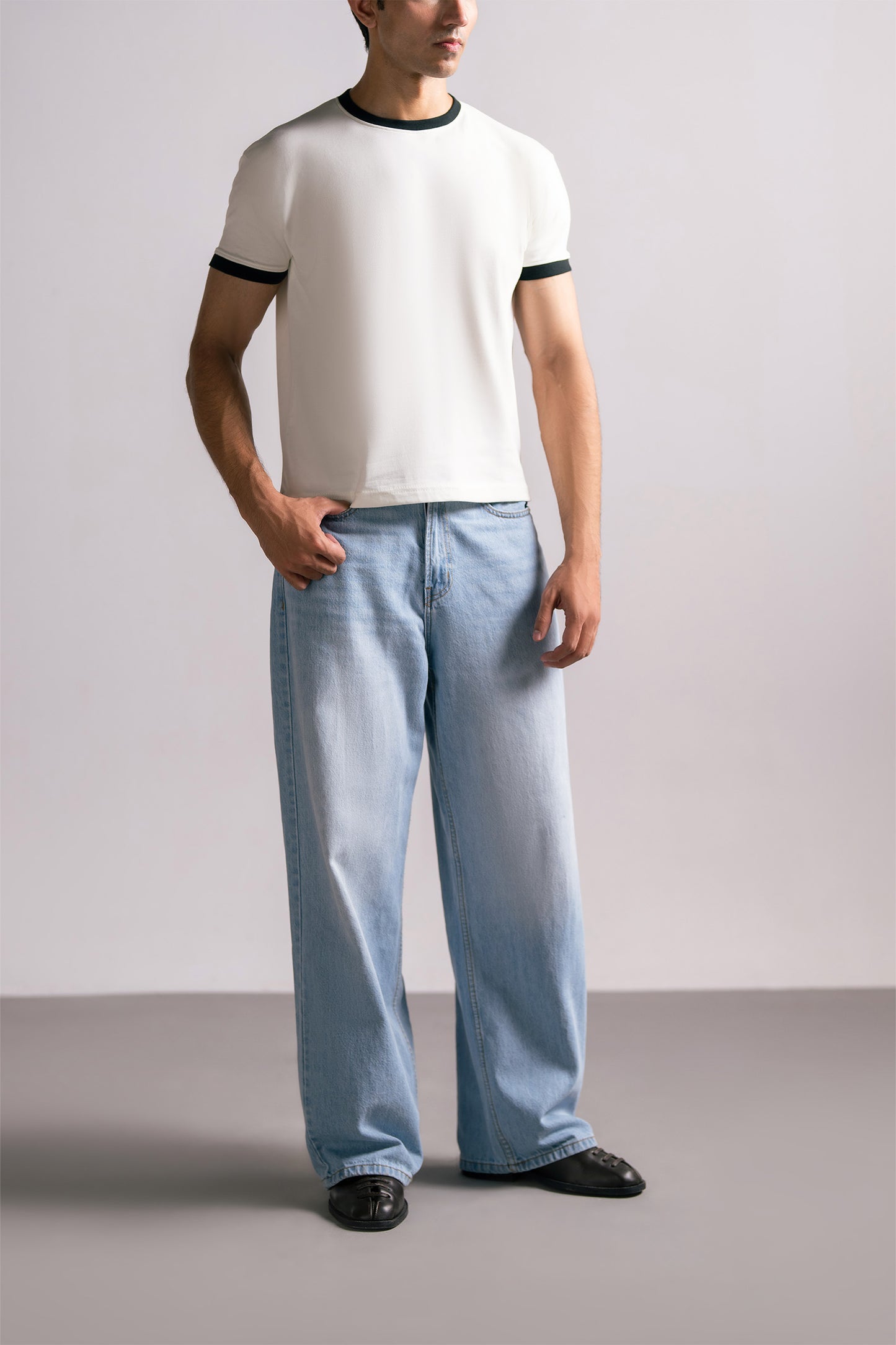 White Ringer Tee
