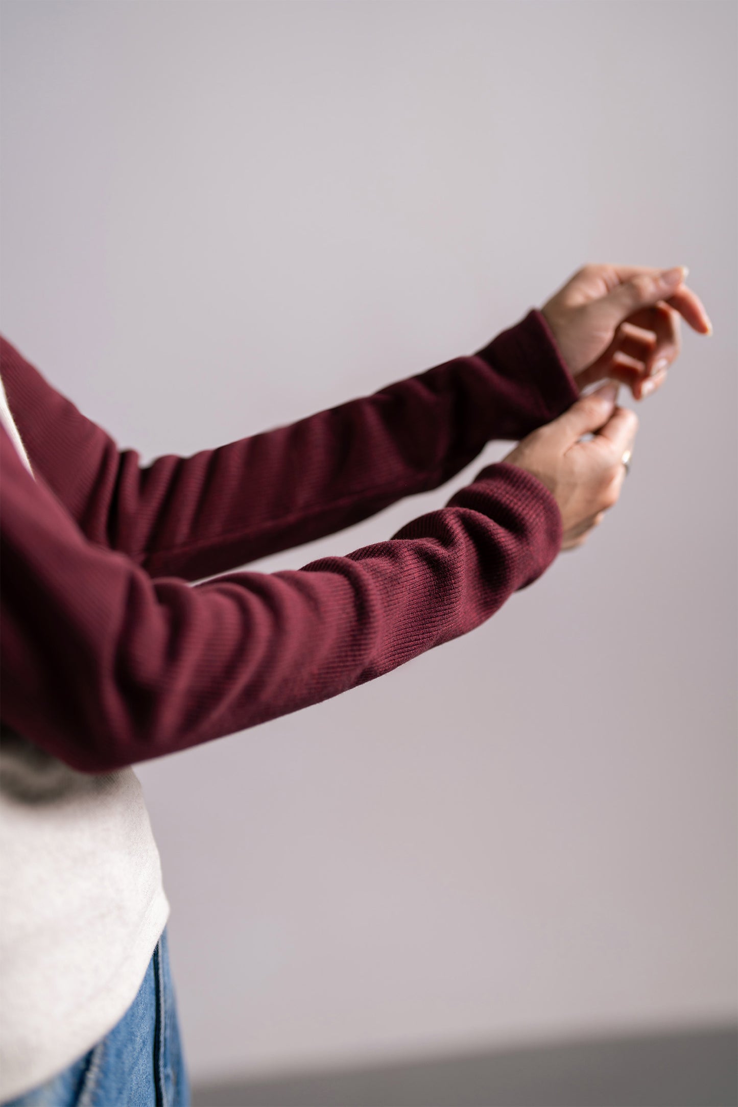 Burgundy Contrast Tee