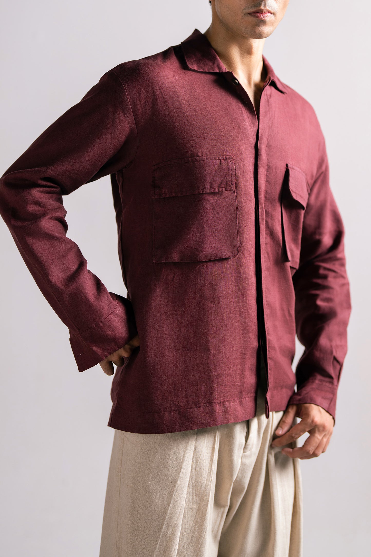 APANESE LINEN OVERSHIRT