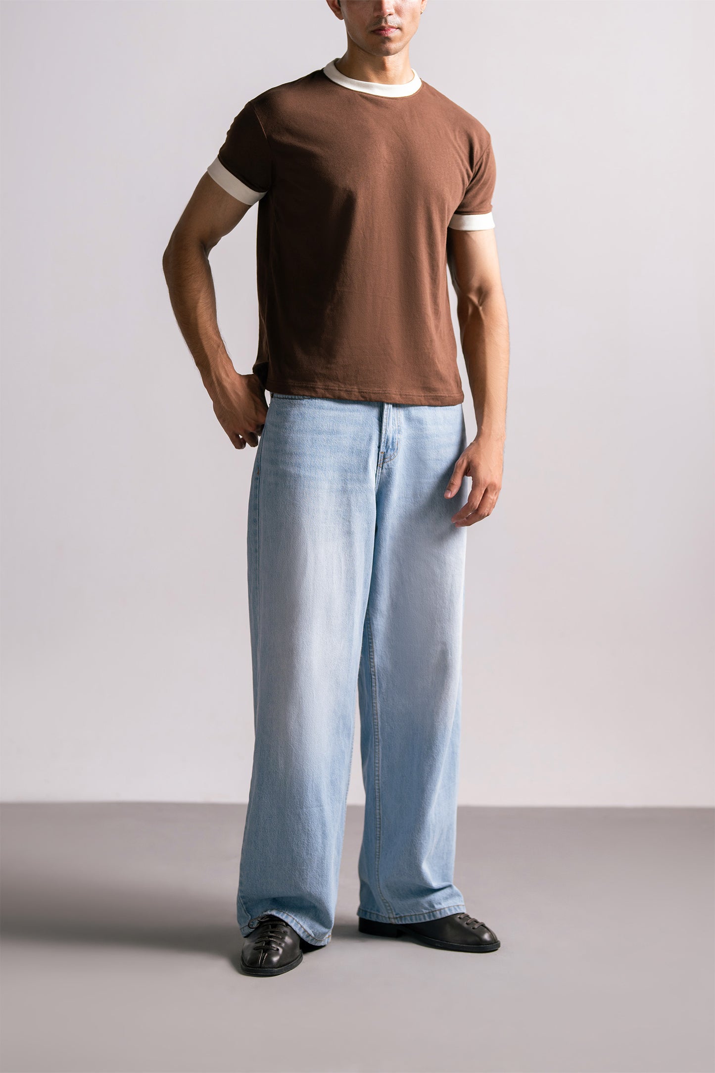 Brown Ringer Tee