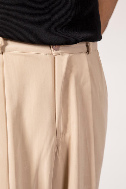 Beige Korean blended Pants