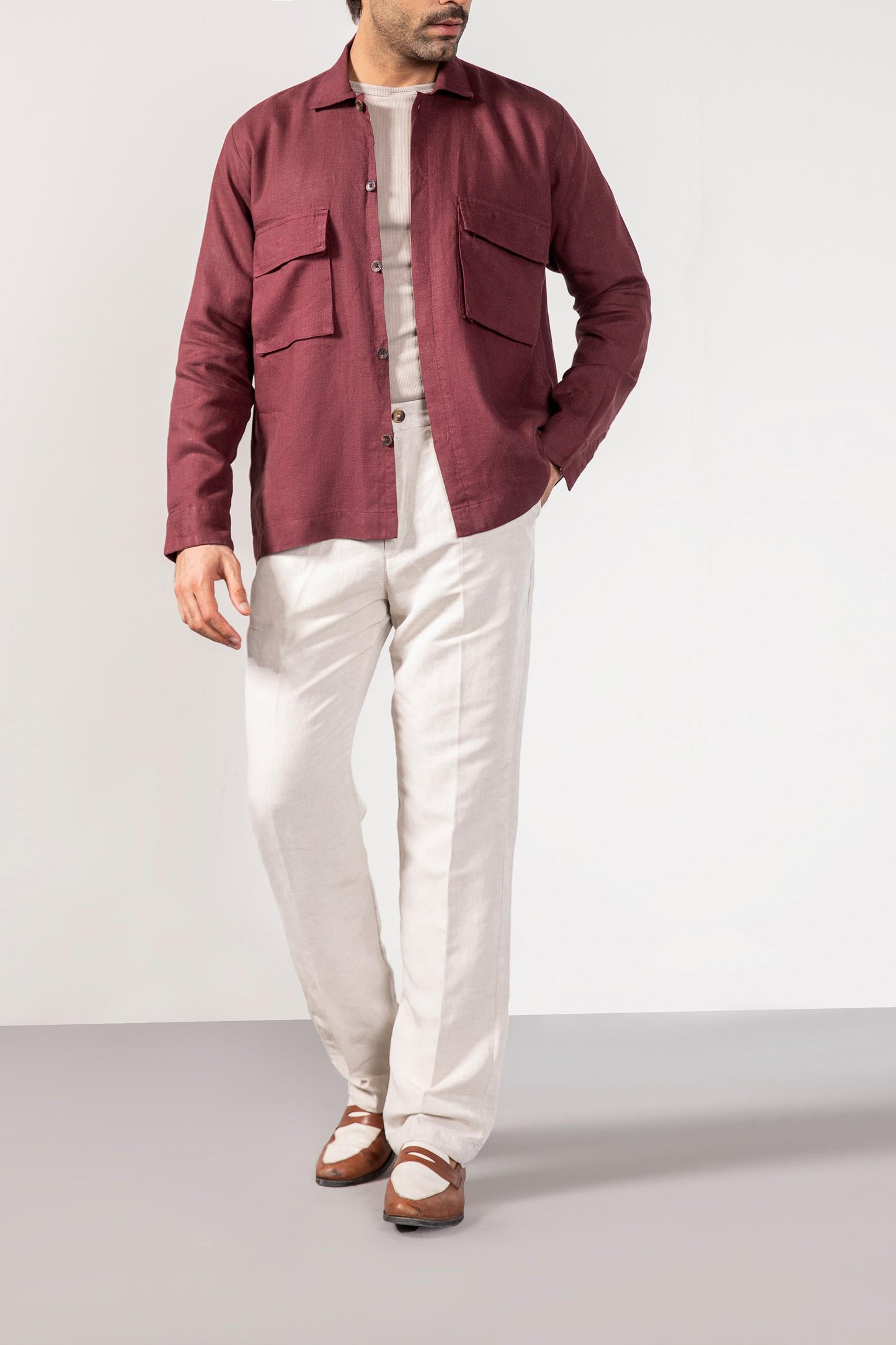 Burgundy Overshirt