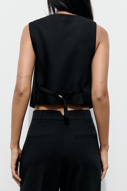 Black Vest Coord Set