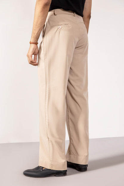 Beige Korean blended Pants