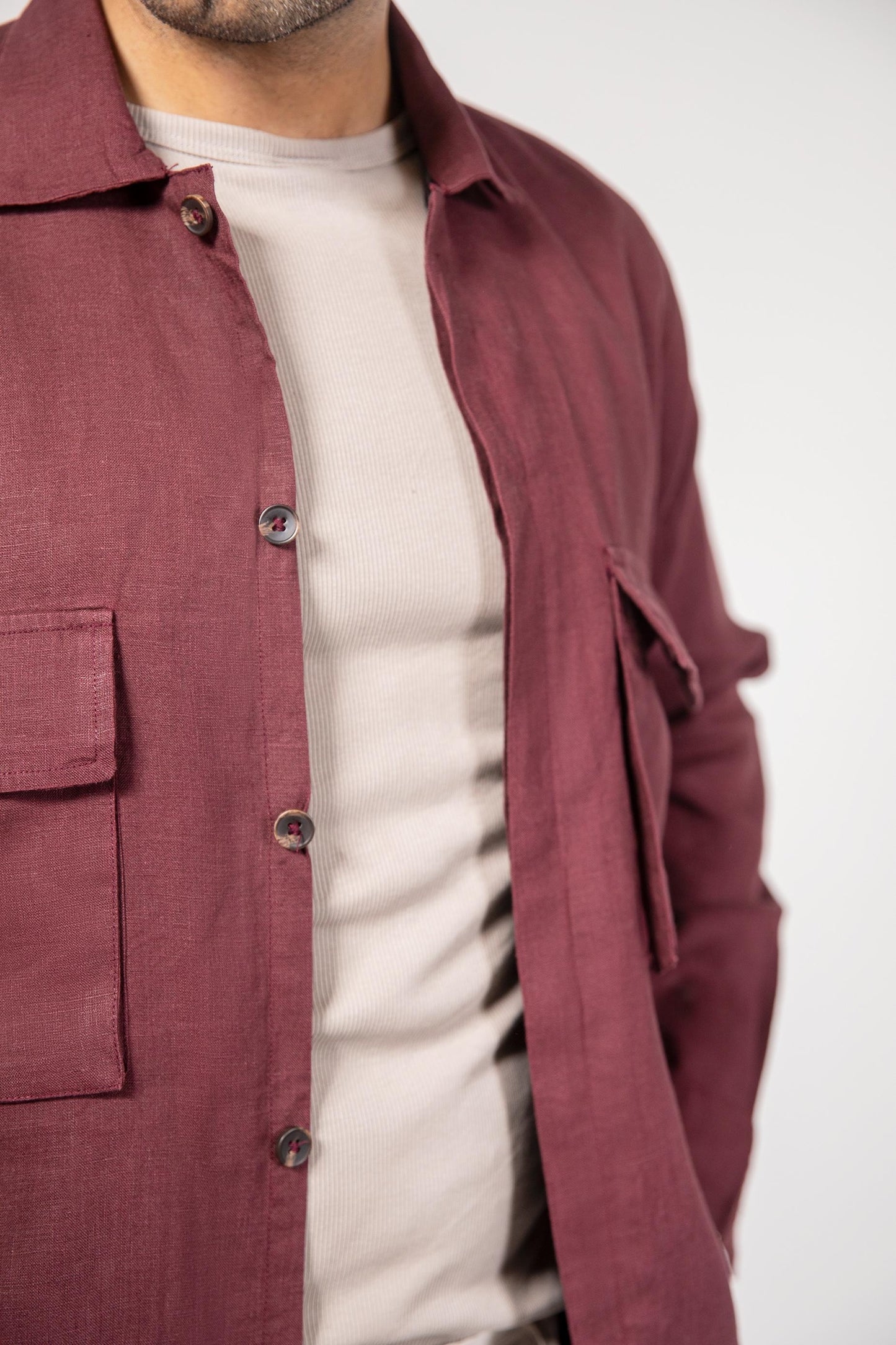 Burgundy Overshirt