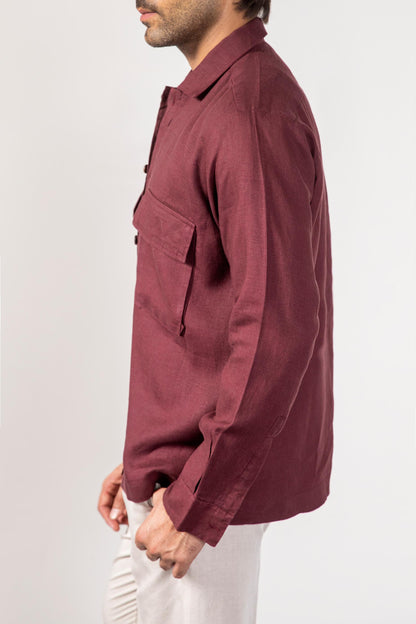 Burgundy Overshirt