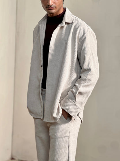 Beige hail Corduroy Shirt