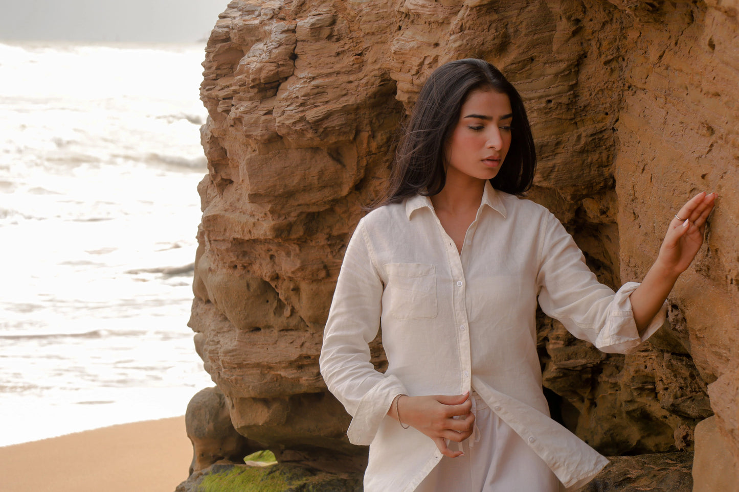 White Linen Co-ord Set