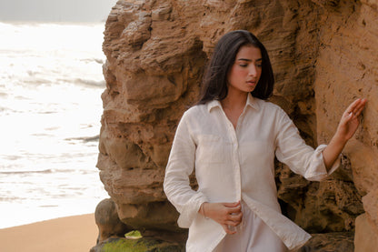 White Linen Co-ord Set